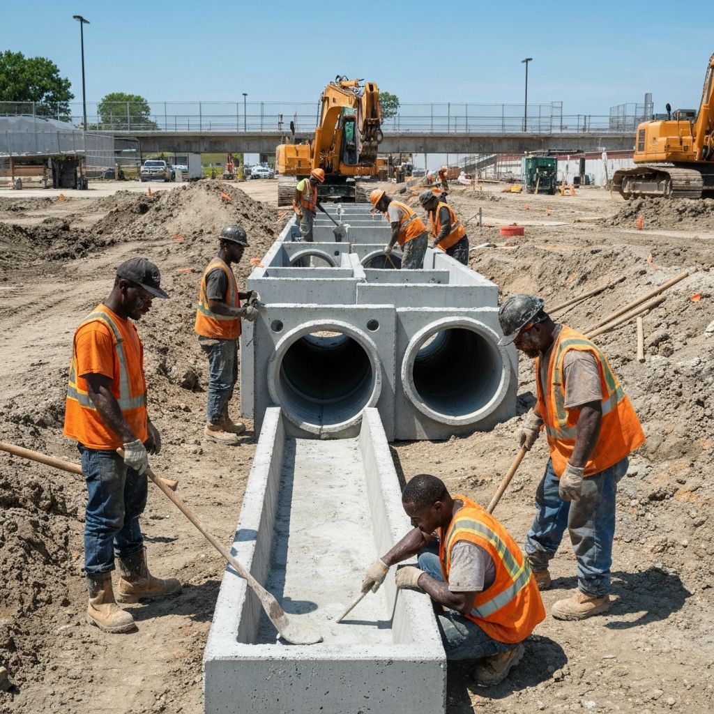 Storm Water Drain Installation - Construction Project